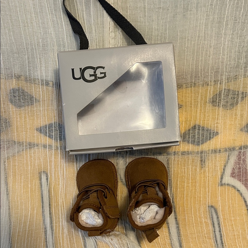 UGG Tan Kids Moccasins